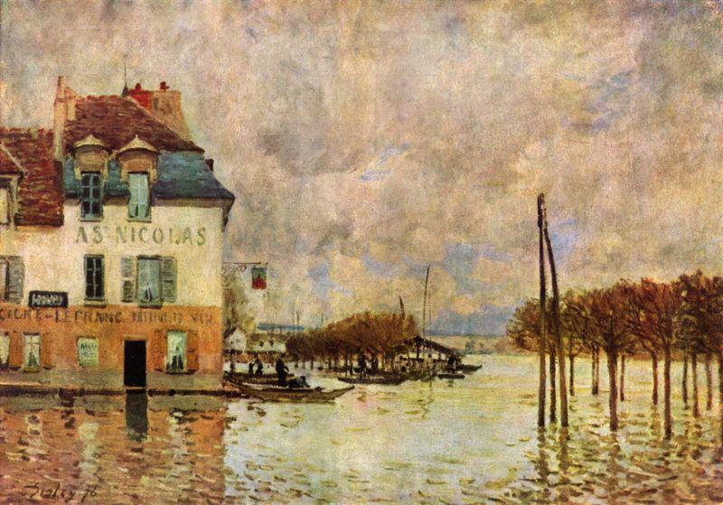 Alfred Sisley uberschwemmung von Port-Marly Germany oil painting art